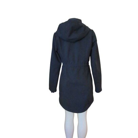 Betsey Johnson Black Soft Shell Hooded Coat Size Small - Picture 6 of 8